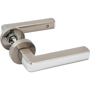 Ручка дверная Armadillo Cube URB3 без запирания ЦАМ гальваническое покрытие цвет матовый никель/хром