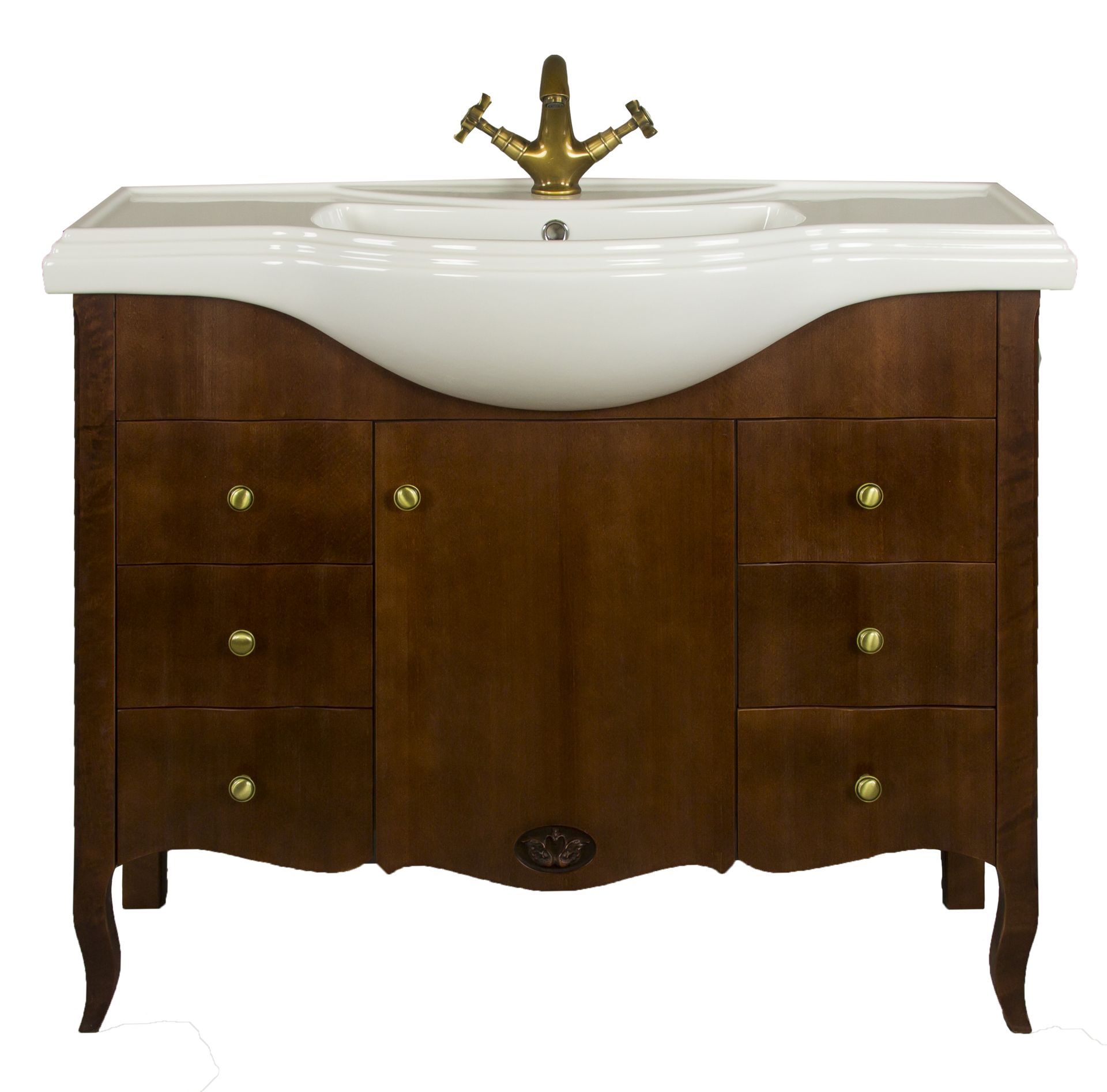 Тумба PERLA 105 арт. TS7105-КО Красный Орех Tessoro TS7105KO - Вид №1