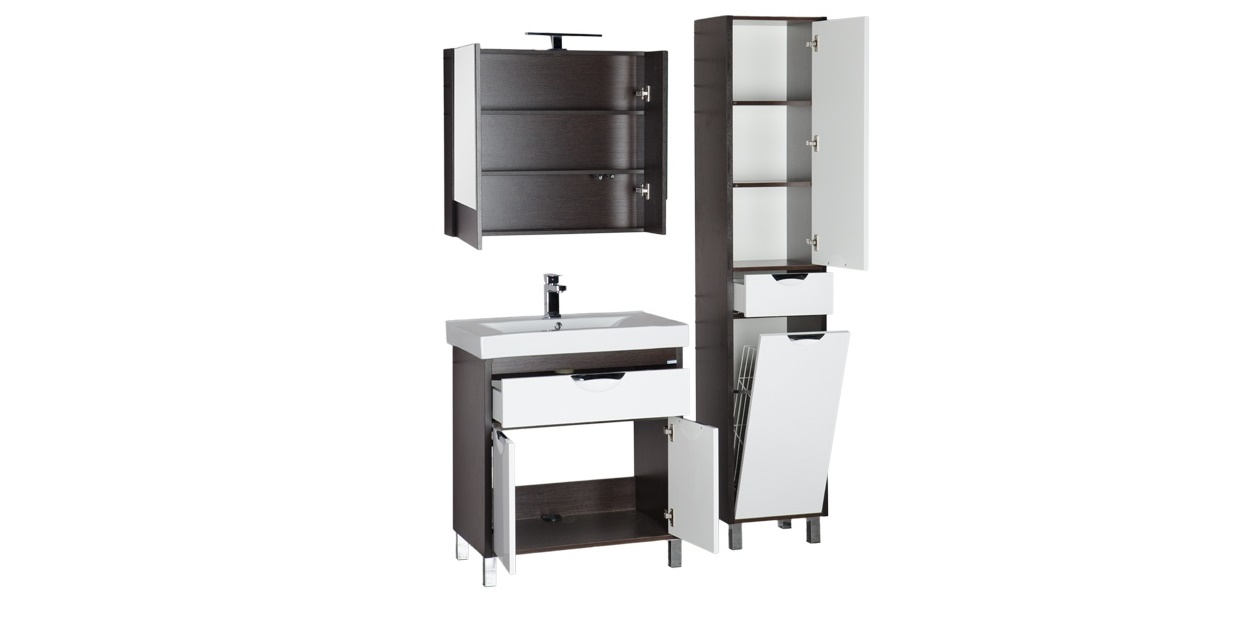 Комплект мебели Aquanet Гретта 75 венге (камерино) 00172714 - Вид №2