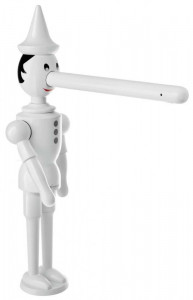 1887BC Смеситель Pinocchio высокий, цвет белый