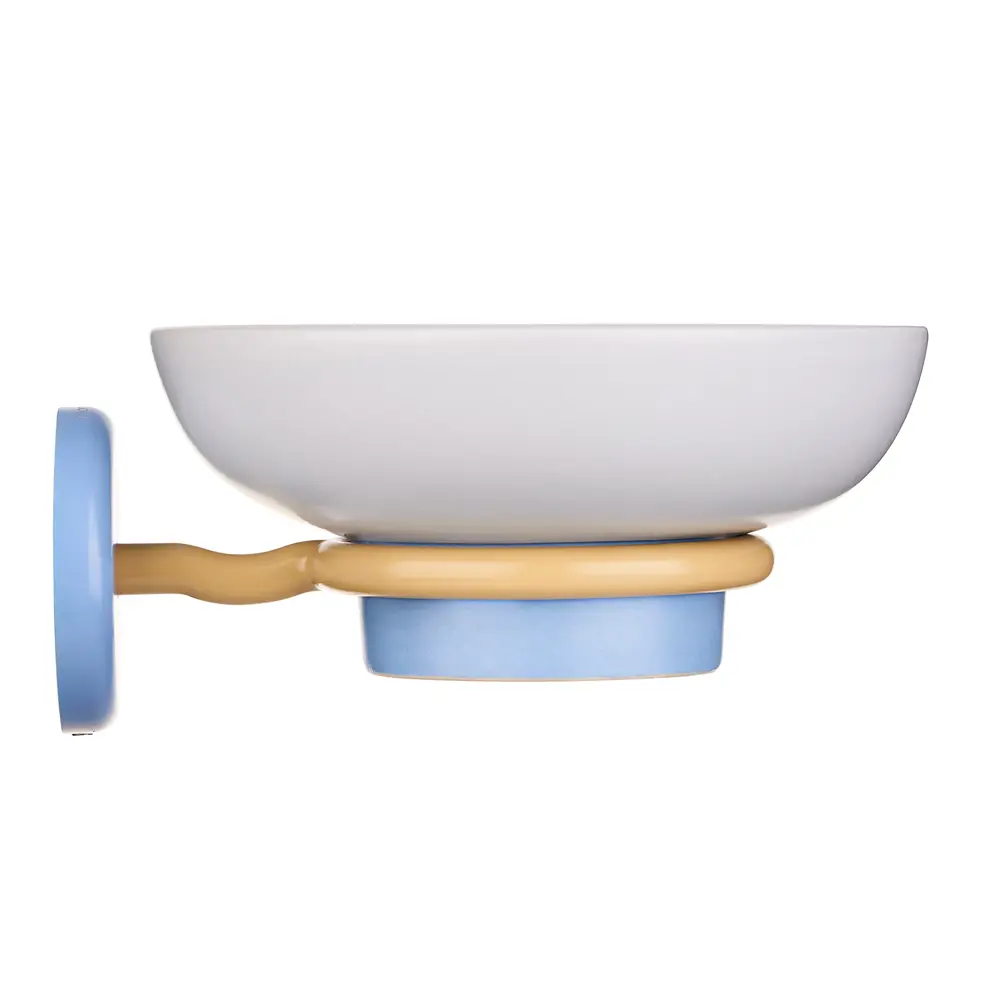 Мыльница Moroshka Antrim настенная керамика цвет бело-голубой STLM-2027470