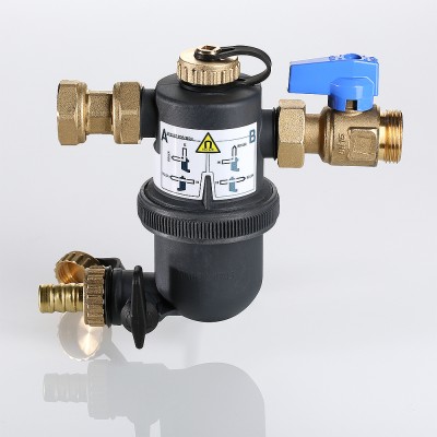 VT.383.B.05 Фильтр-дешламатор с пластиковым корпусом Valtec 3/4"  - Вид №12