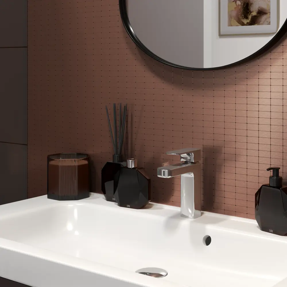 Мозаика алюминиевая Artens Tara 30.6x29.6 см цвет розовое золото Самоклеющийся STLM-2127634 - Вид №5