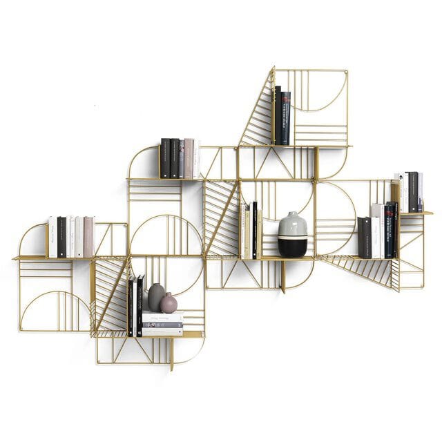 Окрашенный металлический подвесной настенный книжный шкаф Mogg MUSA ARCH-00128839 - Вид №3