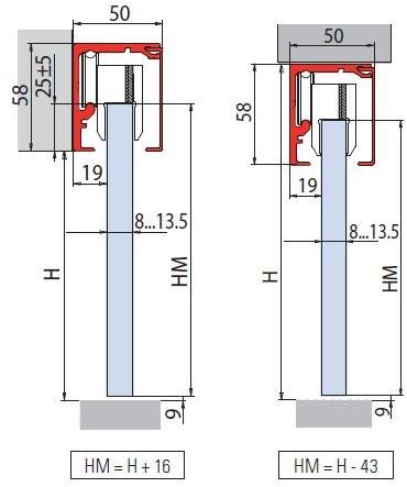 Metalglas Bonomi Комплект раздвижных дверей  V-5100 | v-5150 V-5100 ~ v-5150 - Вид №1