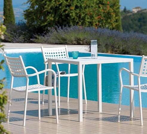 Vermobil Квадратный садовый стол из алюминия Quatris Qta7070 - qta8080 - Вид №4