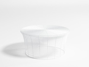 Из нержавеющей стали круглый низкий сад журнальный столик