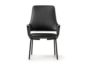 Кожаный операционный офисный стул с подлокотниками