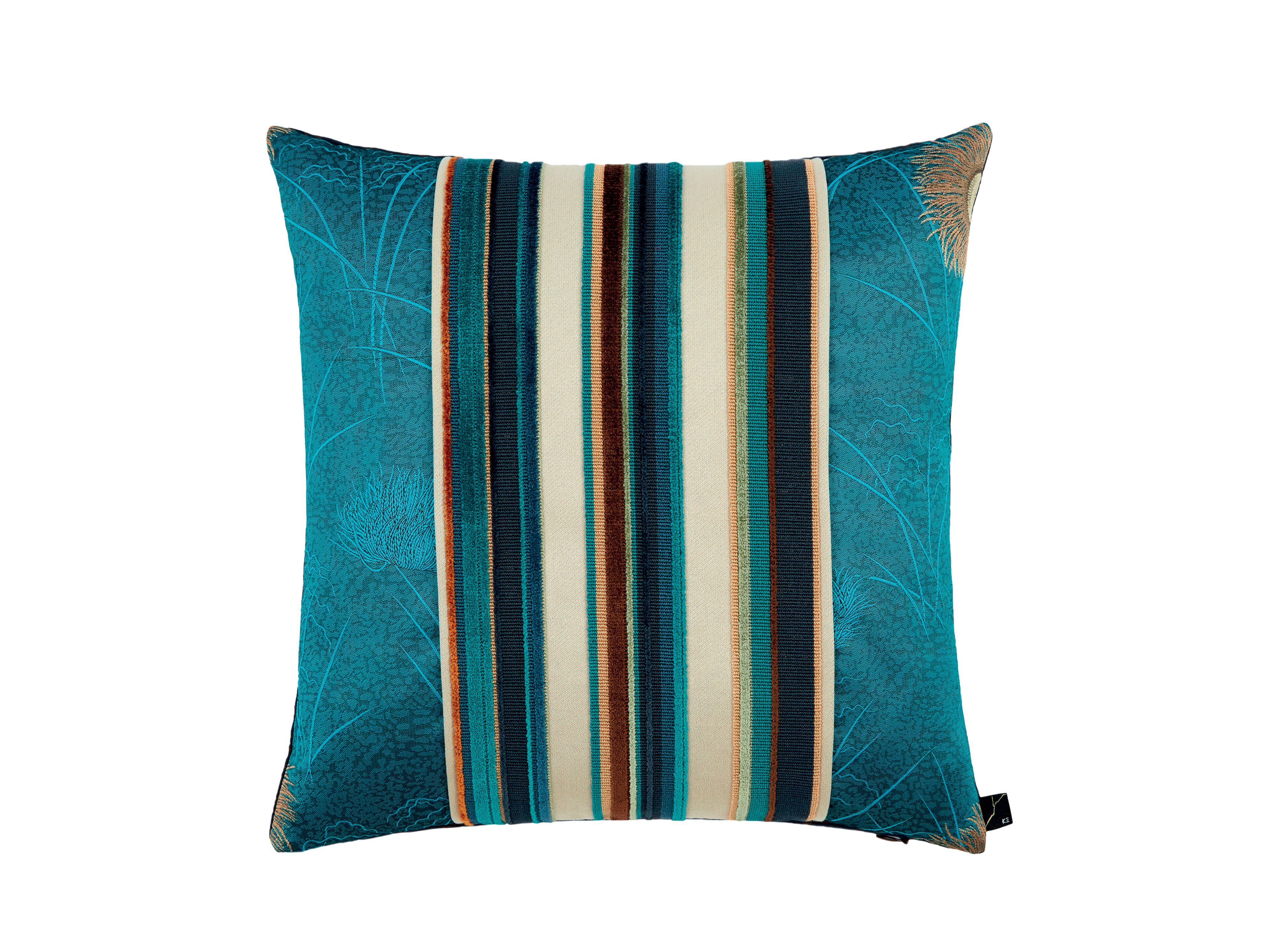 Квадратная полосатая подушка K-3 Shogun Blue ARCH-00046757 - Вид №1