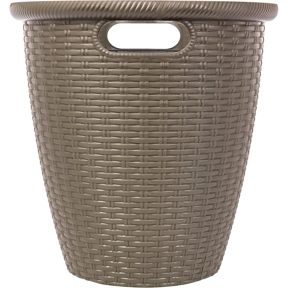 Кашпо для цветов Ingreen Rattan ø38 h37.8 см v30 л пластик французский платан STLM-2012243 - Вид №1