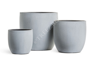 41.3320-02-030-LG-40 Кашпо  Effectory - серия Beton - Округлый конус - Серый ледник Цветочная коллекция