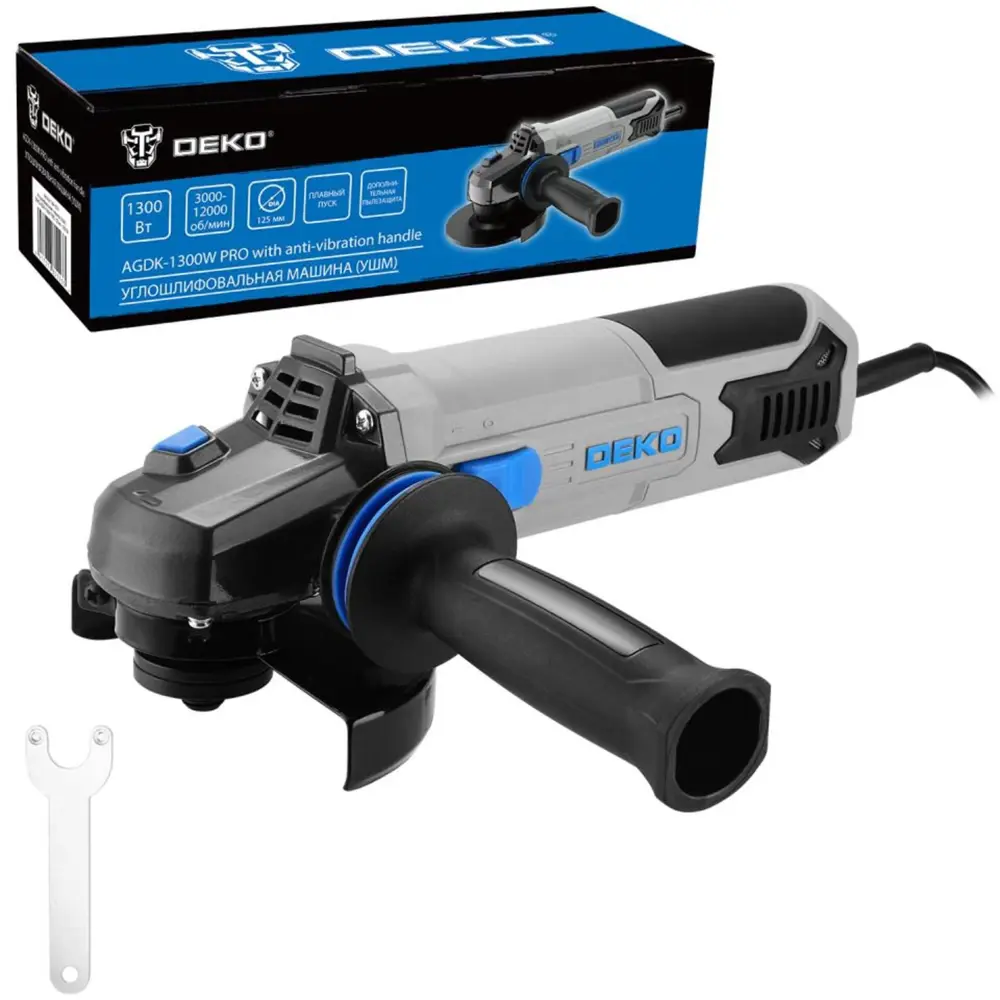 Углошлифовальная машина DEKO AGDK-1300W PRO с антивибрационной системой 89403028 STLM-1485797 - Вид №1