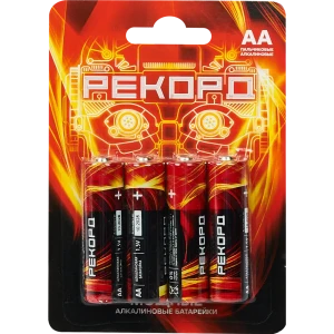 Батарейка Рекорд AA (LR6) алкалиновая 4 шт.