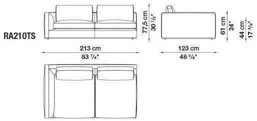 B&B Italia Модульный угловой диван из ткани Richard sun-id-1472345 - Вид №66
