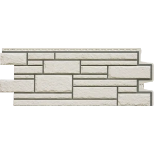 Фасадная панель Grand Line Камелот 992x392 мм молочный шов RAL 7006 0.39 м²