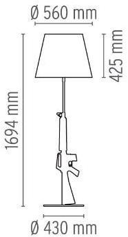Flos Торшер из сусального золота Home collection - pavimento F2955000 - Вид №3