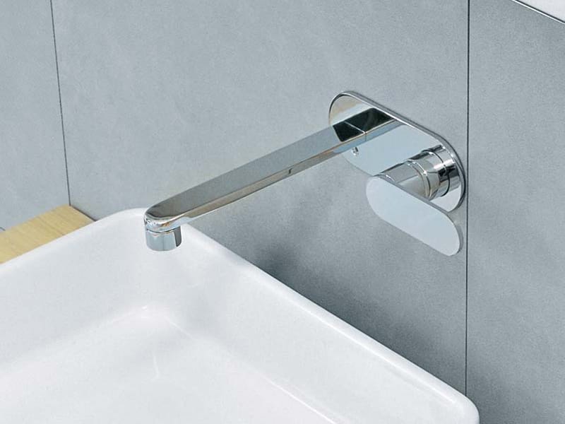 Однорычажный настенный смеситель для раковины с пластиной Ceramica Flaminia ONE ARCH-00032576