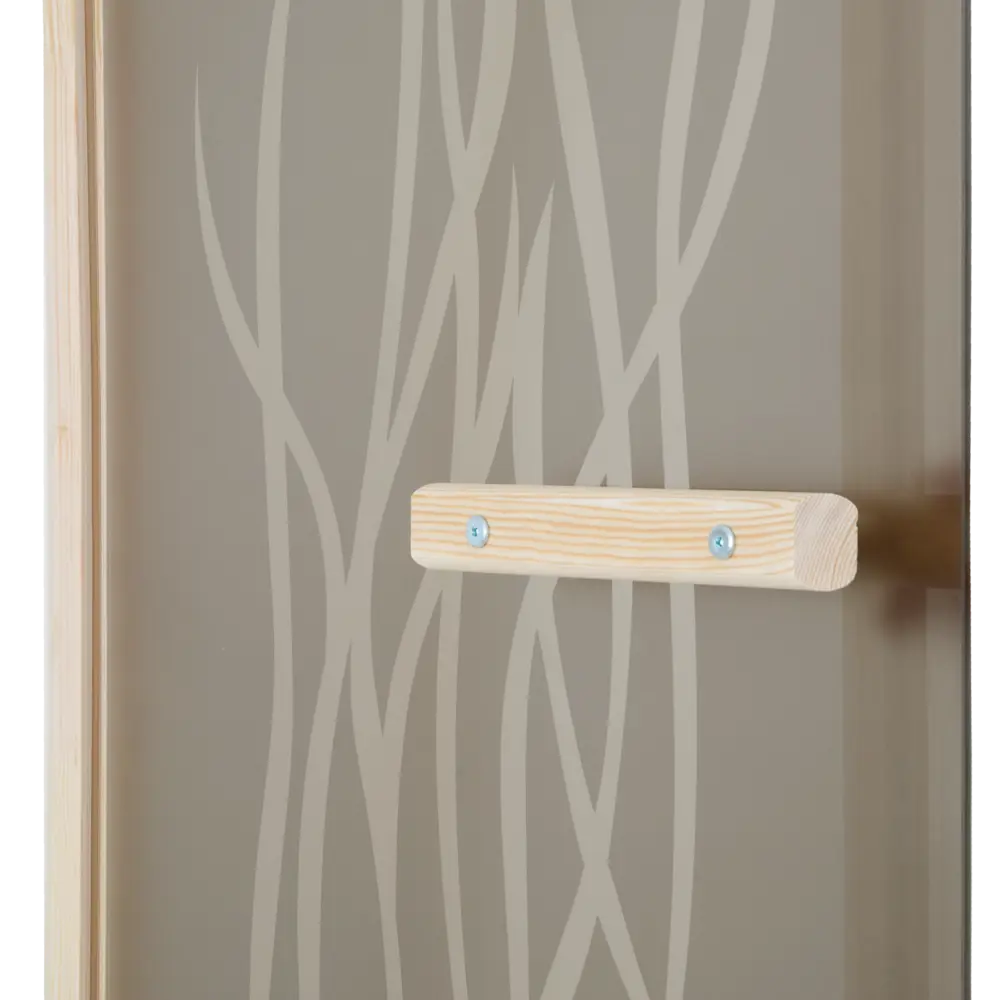 Дверь для сауны стеклянная бронза с рисунком 69x189 см двусторонняя Santreyd STLM-2033066 - Вид №1