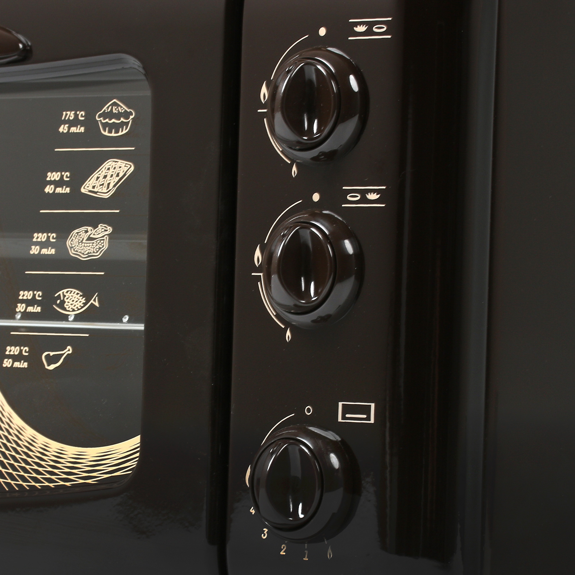 8122013 Мини-печь GEFEST 100 К19 коричневый STDN-0132669 - Вид №3