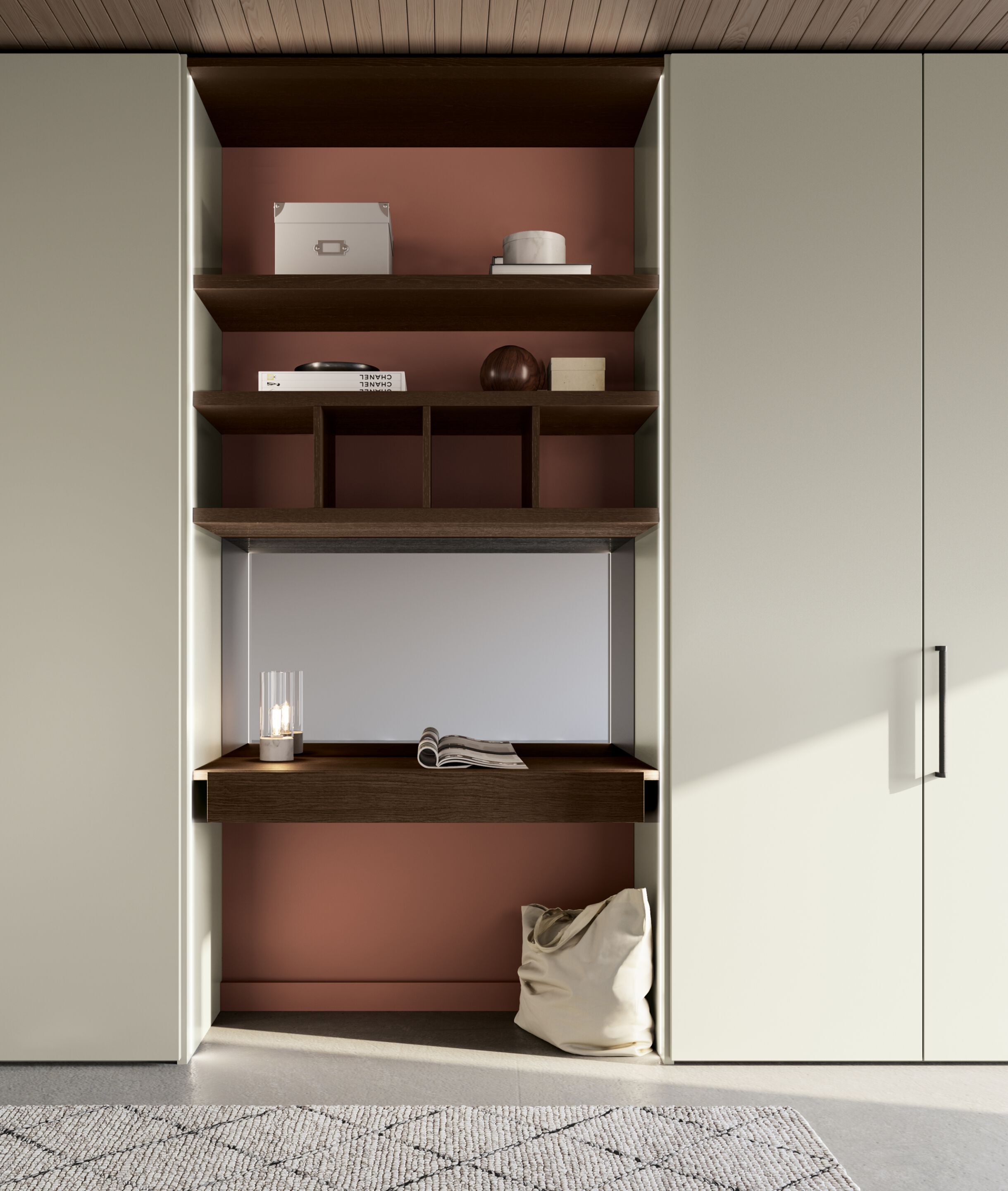 Секционный шкаф с деревянной распашной дверью и ручками Dall'Agnese Wardrobe Collection ARCH-00061820 - Вид №2