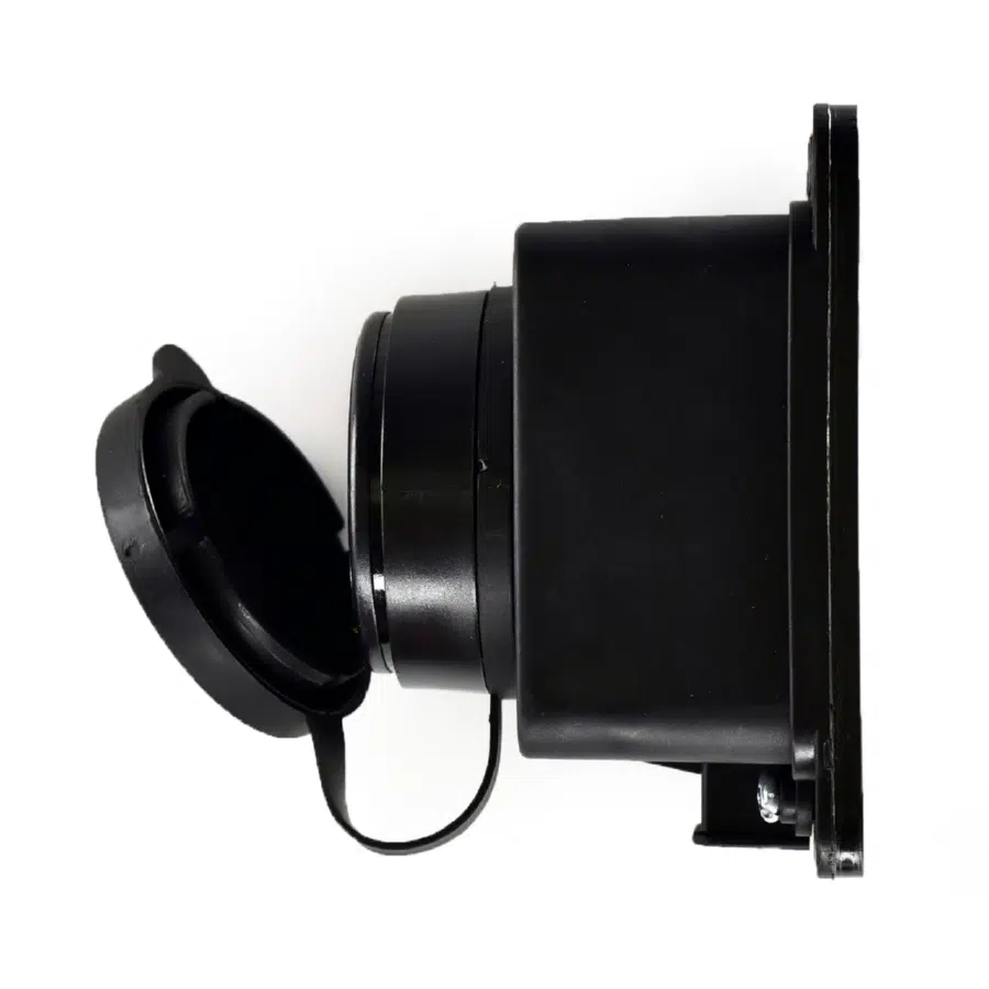 Розетка наружной уст. прямая с заглушкой 2Р+РЕ 1х16А 220-240V черный LEZARD 106-0400-0103 - Вид №10