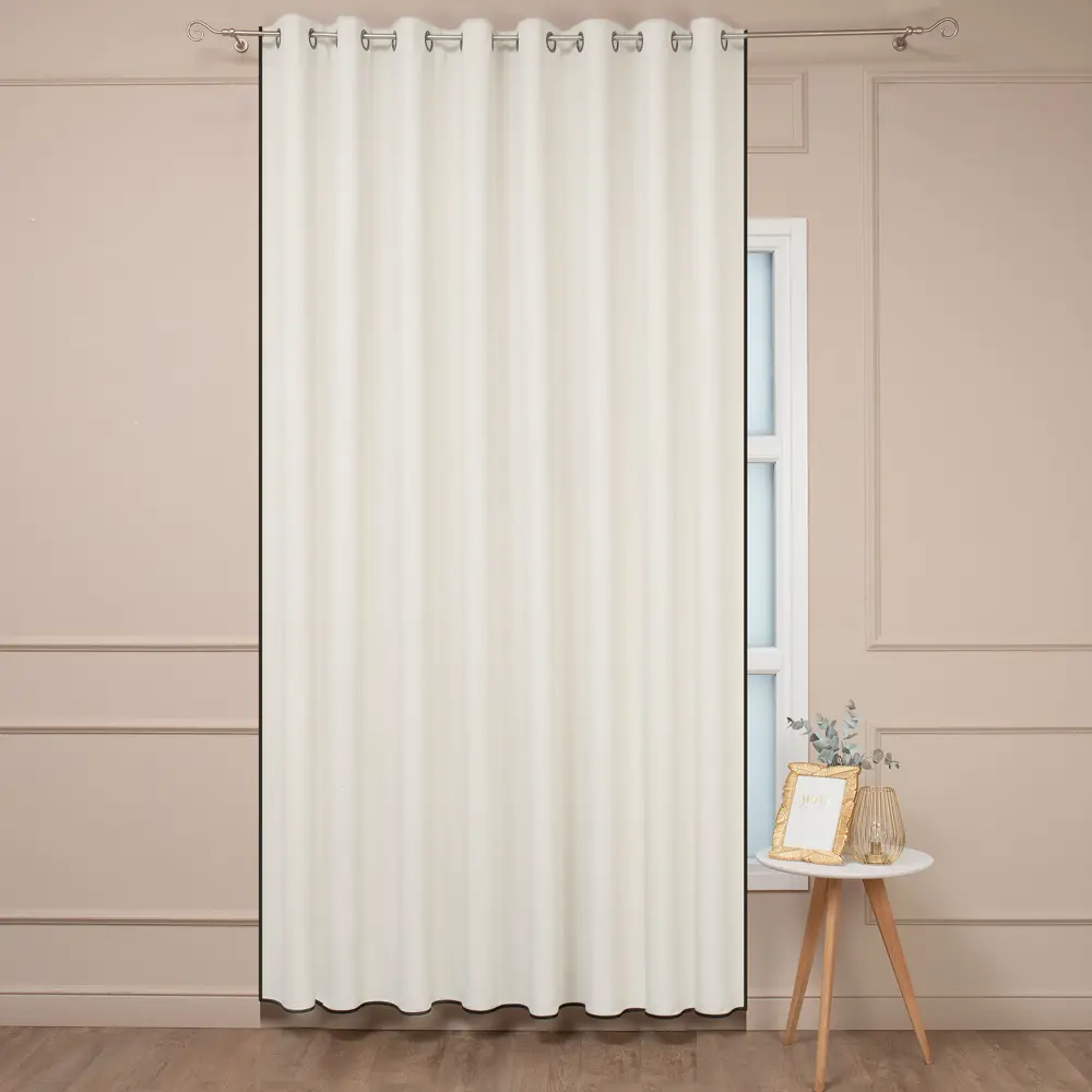 AMORE MIO Штора на люверсах молочная 200x280 см для спальни 89433198 STLM-1584156