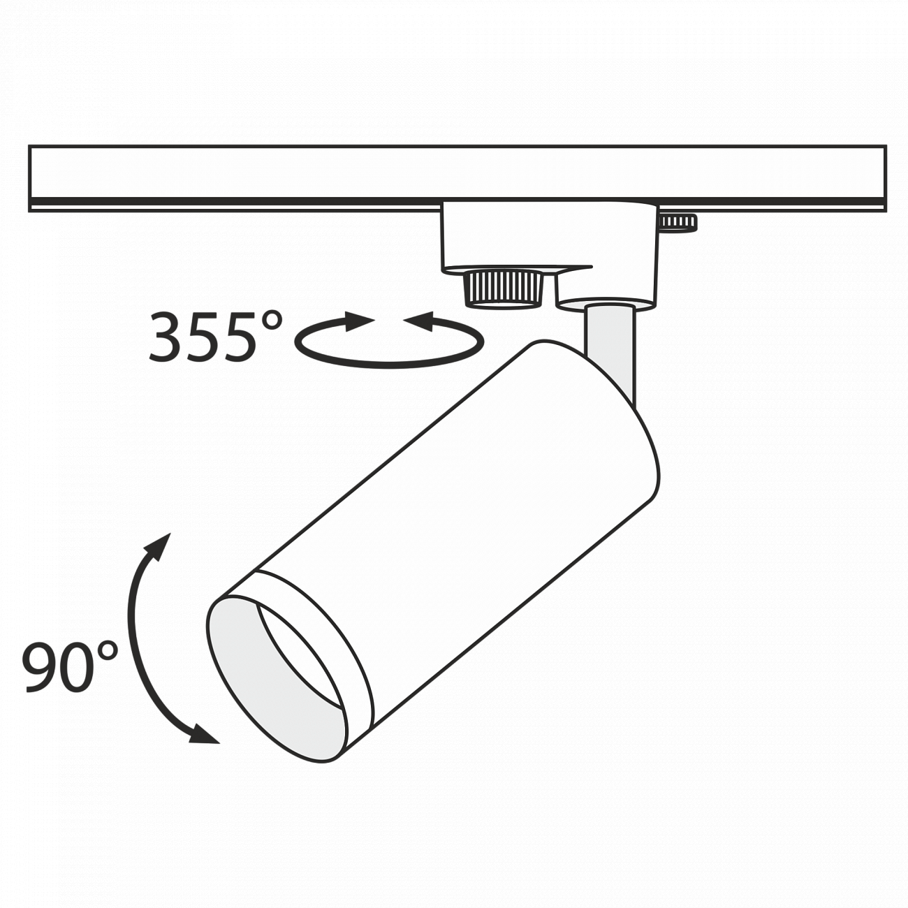 Трековый светильник черный TR004-GU10 TECHNICAL SINGLE PHASE TRACK SYSTEM 00-3956210 Черный  - Вид №1