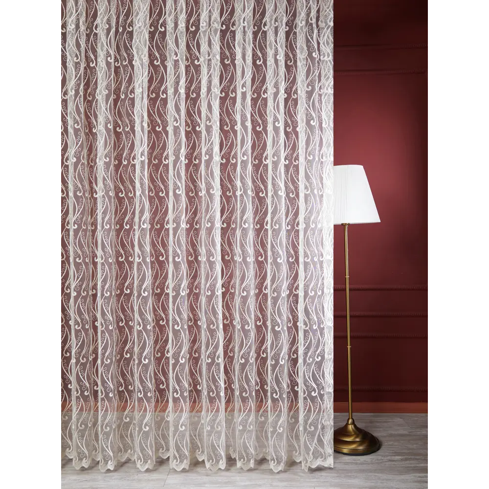Тюль 1 м/п Классика сетка 280 см цвет бежевый ELIT HOME STLM-2094866
