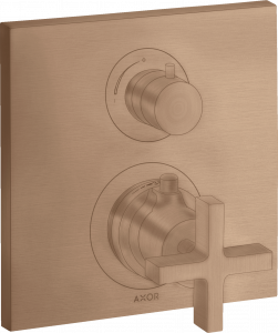 39725310 Термостат скрытого монтажа с запорно-переключающим вентилем и поперечной рукояткой AXOR CITTERIO