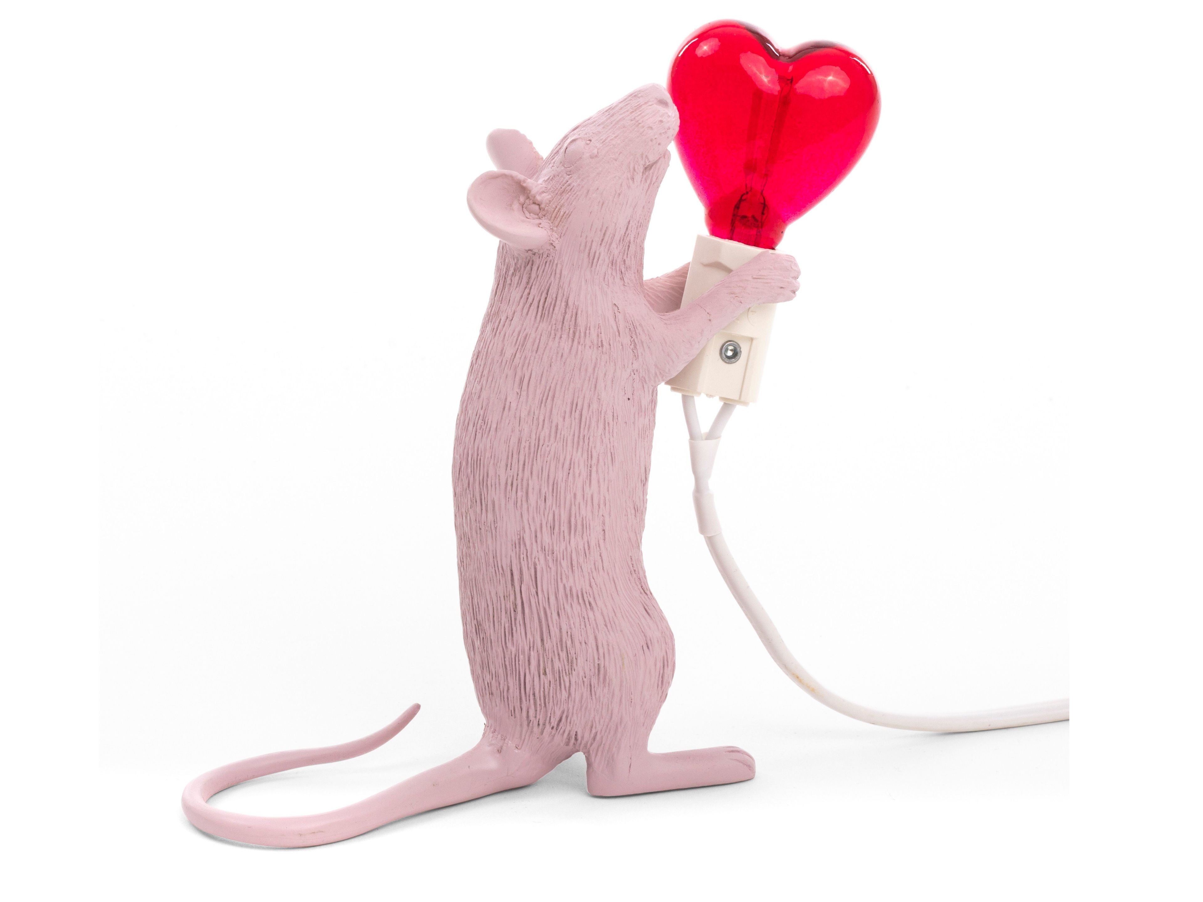 Светодиодная настольная лампа из смолы Seletti MOUSE LAMP LOVE EDITION ARCH-00035148 - Вид №3