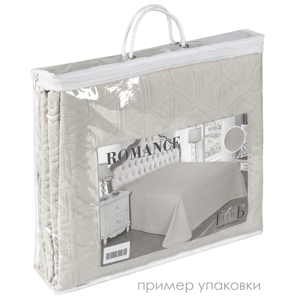 Покрывало 200x220 см велюр стёганый цвет пудра 84534678 STLM-2018836 Santreyd - Вид №4