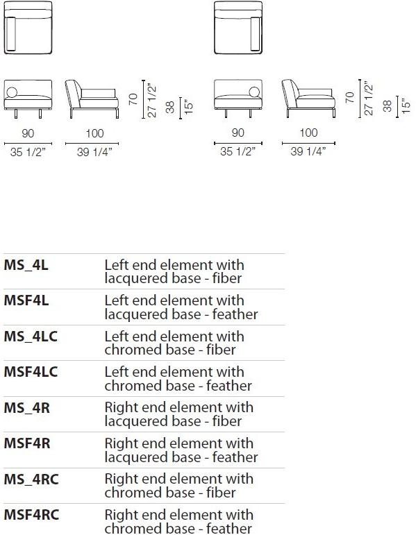 Cappellini Модульный диван со съемным чехлом Cap martin sunset sun-id-1481294 - Вид №14