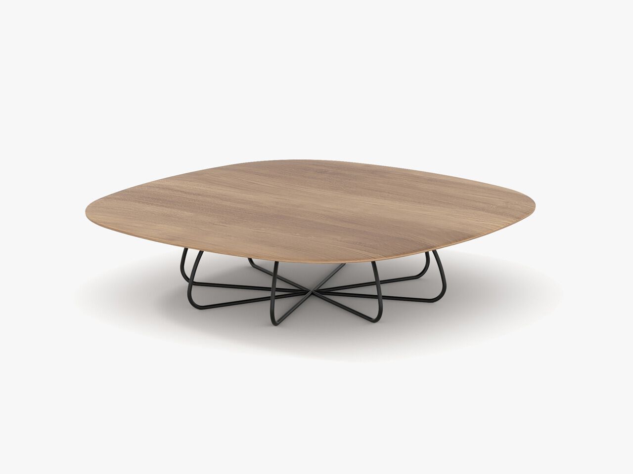 Низкий квадратный журнальный столик из массива дерева Air Division Craft ARCH-00122534 - Вид №3