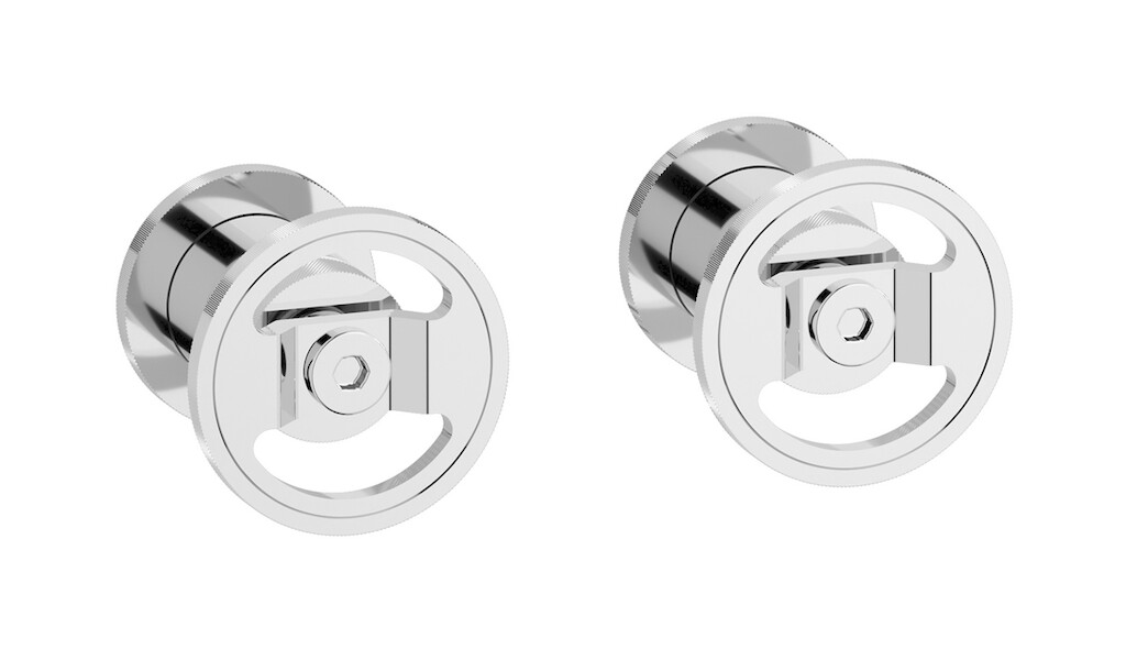 Встроенный смеситель для душа на 2 отверстия на 1 потребителя. WE ARE IB b1400cc Chrome Bold