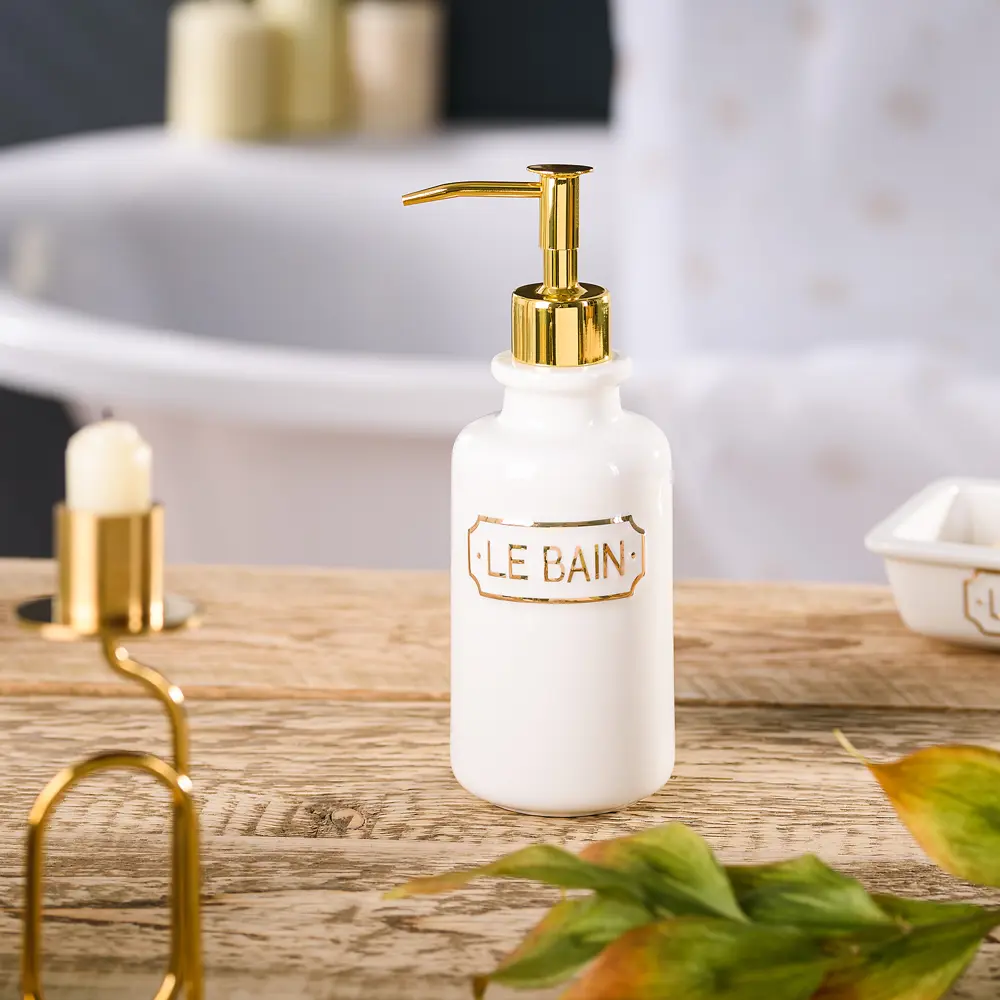 Дозатор для жидкого мыла Wess Le Bain Blanc цвет золотой STLM-2209868 - Вид №5