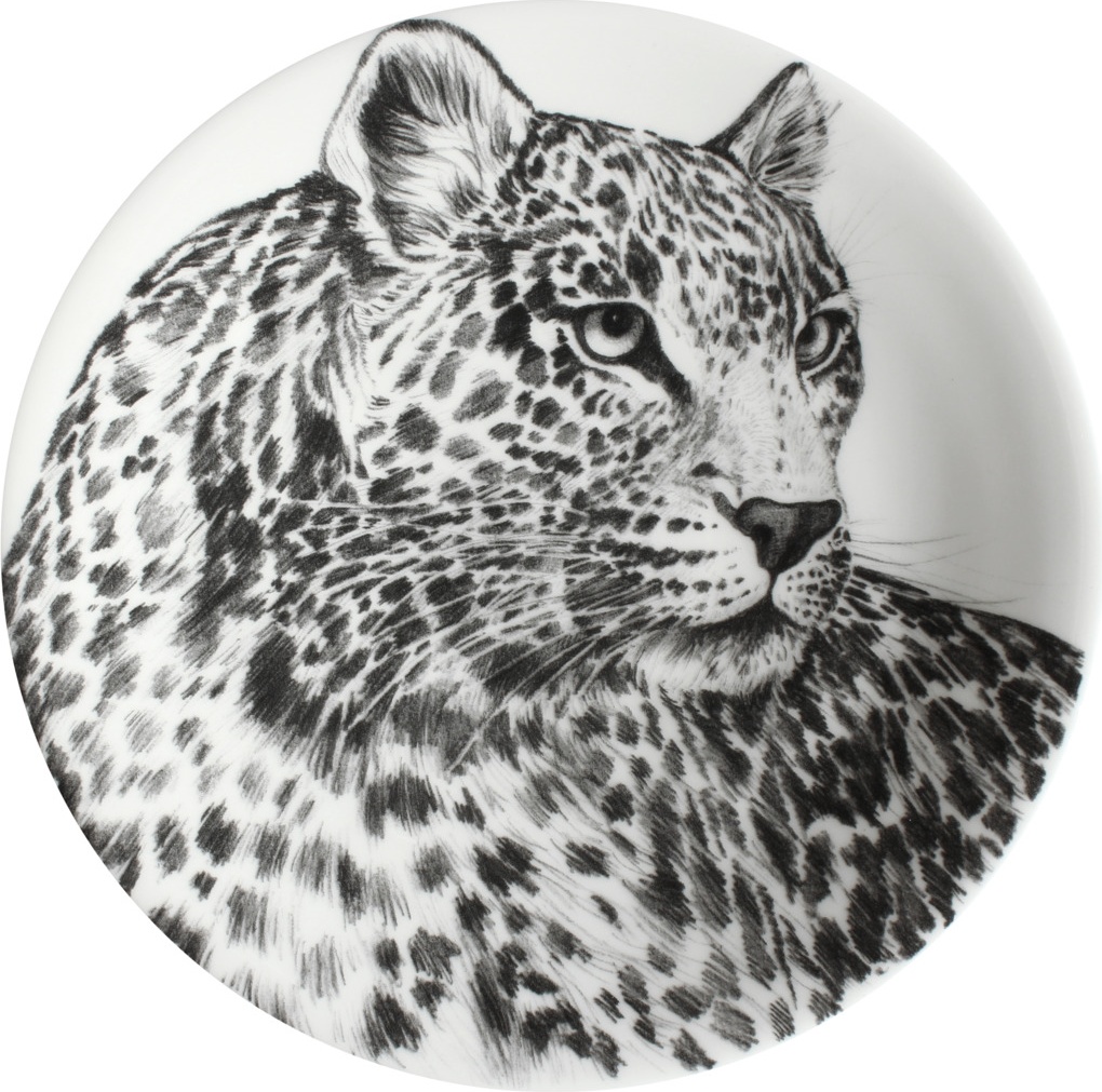 10640803 Taitu Тарелка акцентная Taitu "Дикий нрав.Леопард" 21см Фарфор костяной 