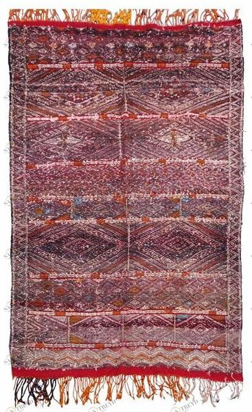 AFOLKI Прямоугольный шерстяной коврик с длинным ворсом и узором Zemmor Taa30be