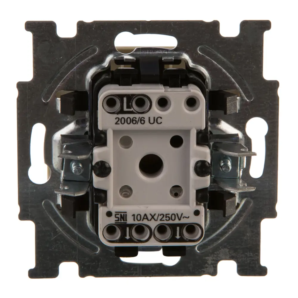 Выключатель встраиваемый ABB Basic 55 1 клавиша, цвет бежевый Basic55 STLM-2052024 - Вид №1