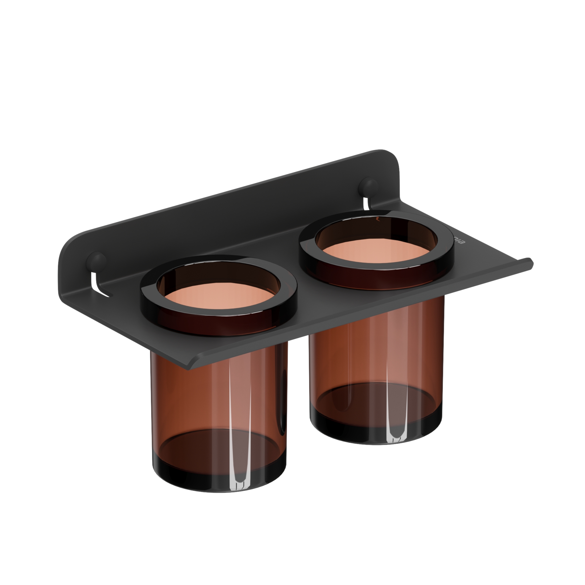 185320 Держатель для 2х стаканов 24 см цвет Черный Sonia QUICK Испания