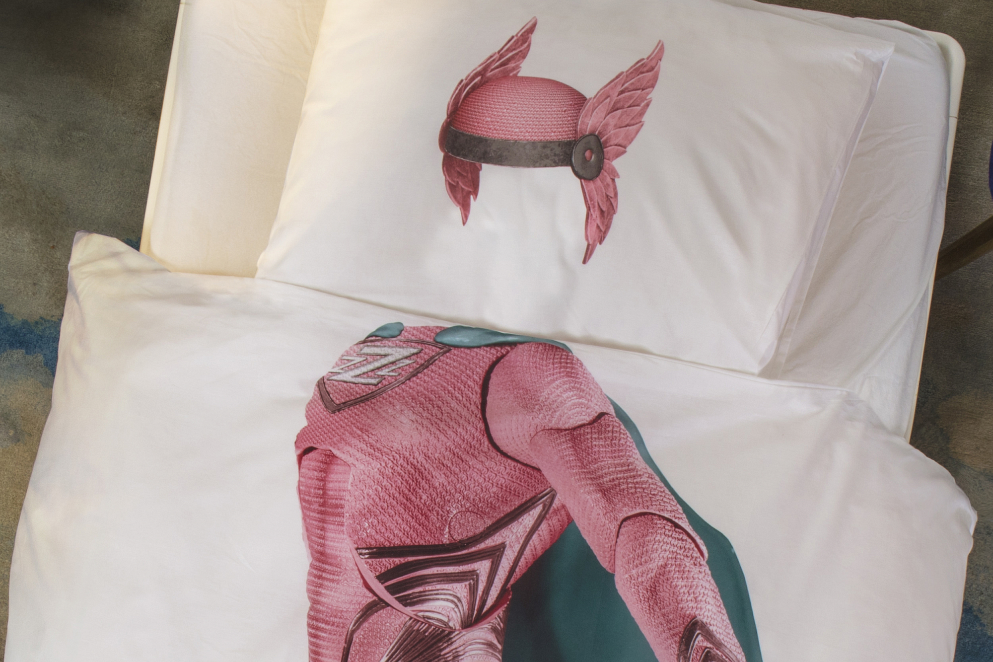 Детское постельное белье односпальное "Супергероиня" 150х200 см SNURK  335501 Белый;розовый  - Вид №3