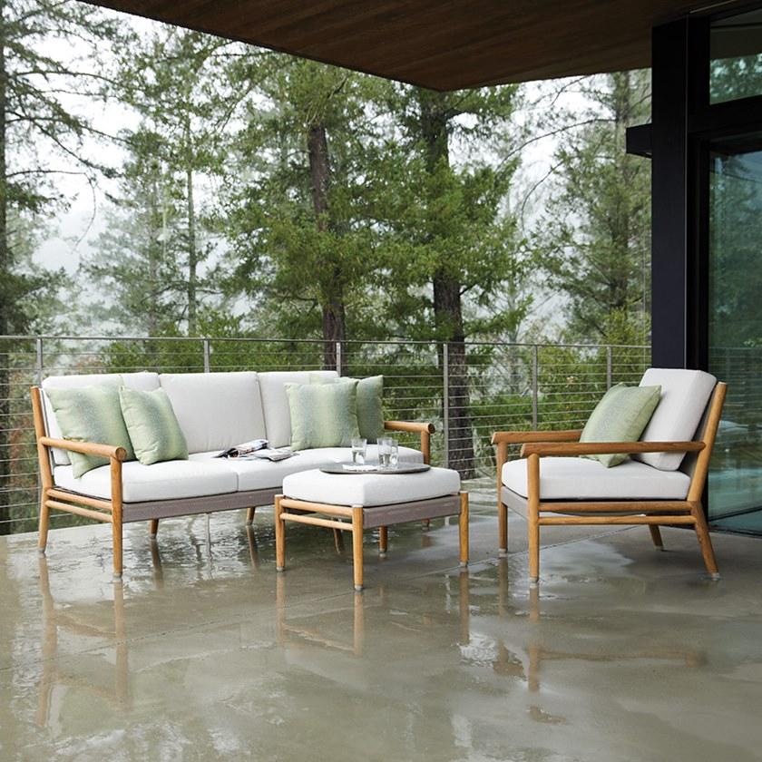 JANUS et Cie Прямоугольная подставка для ног из тика Konos sun-id-1426458 - Вид №4