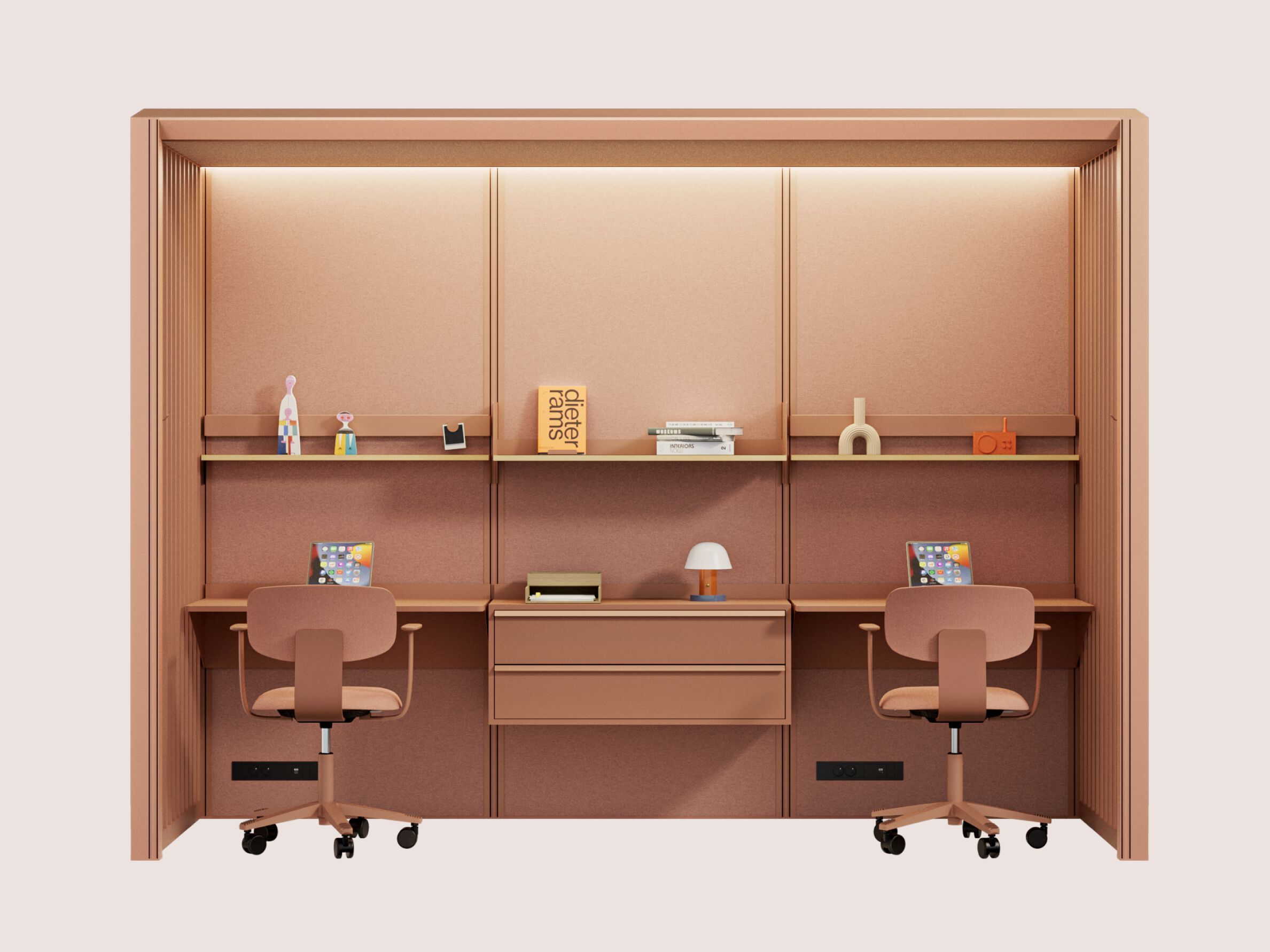 Алюминиевый и стеклянный акустический офисный остров Mute Modular ARCH-00138047