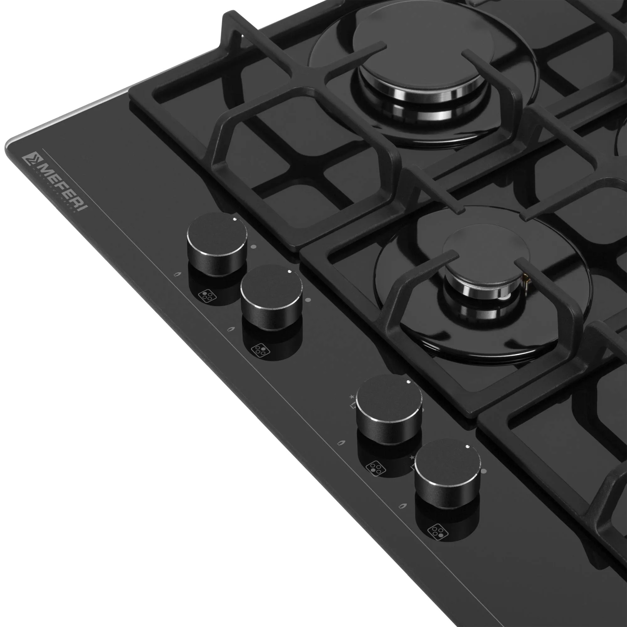 9168782 Газовая варочная поверхность Meferi MGH604BK GLASS ULTRA STDN-0037130 - Вид №10