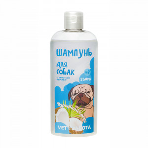ПР0057027 Шампунь для собак Взрывной кокос для короткошерстных 250мл VETЗАБОТА