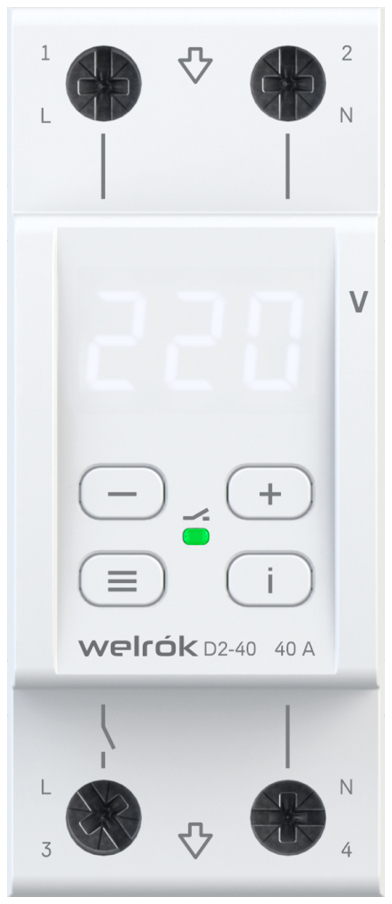 Реле напряжения Welrok D2-40 Santreyd - защита электрооборудования 88016202 88016202