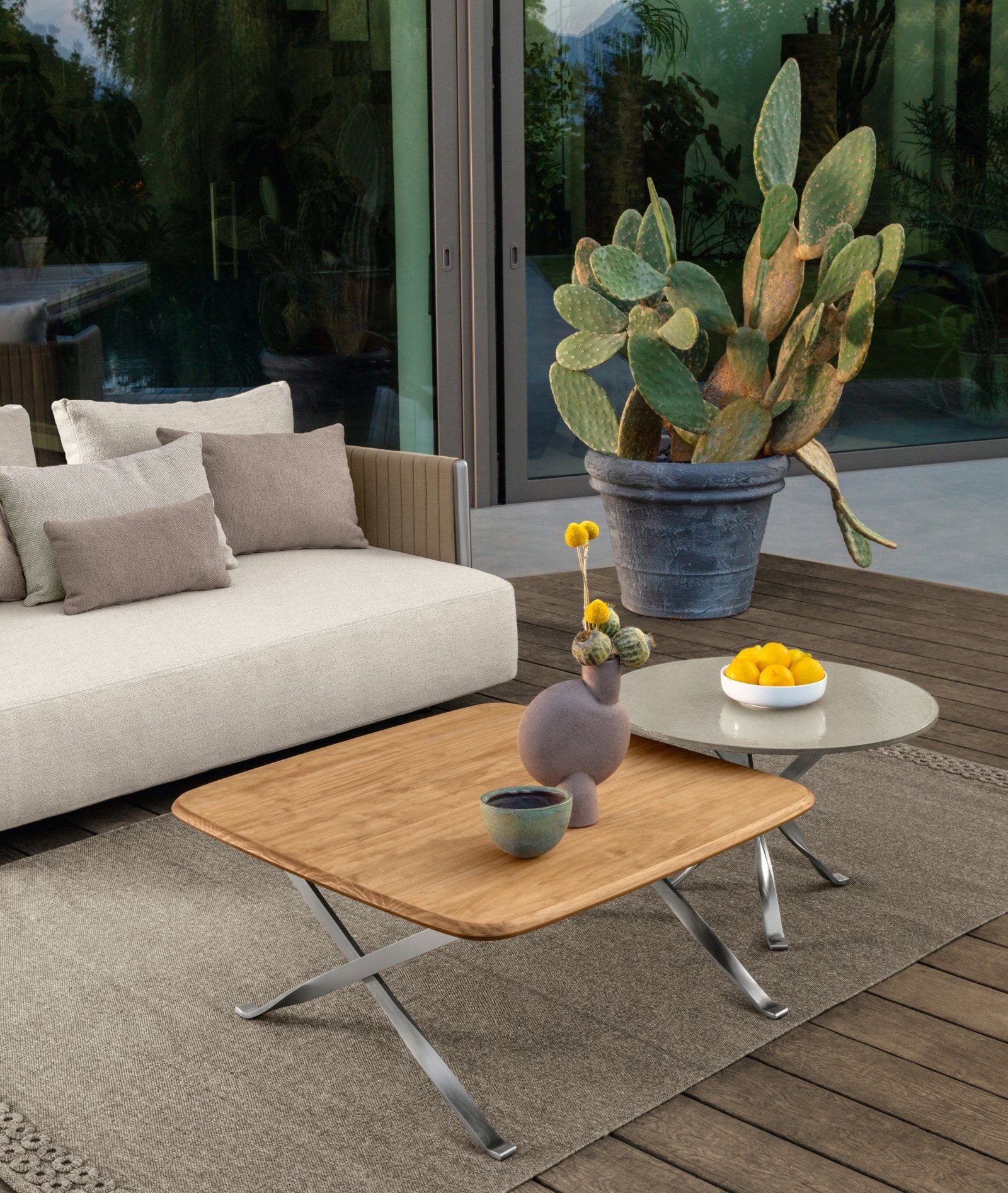 2-местный тканевый садовый диван Talenti George ARCH-00083547 - Вид №4