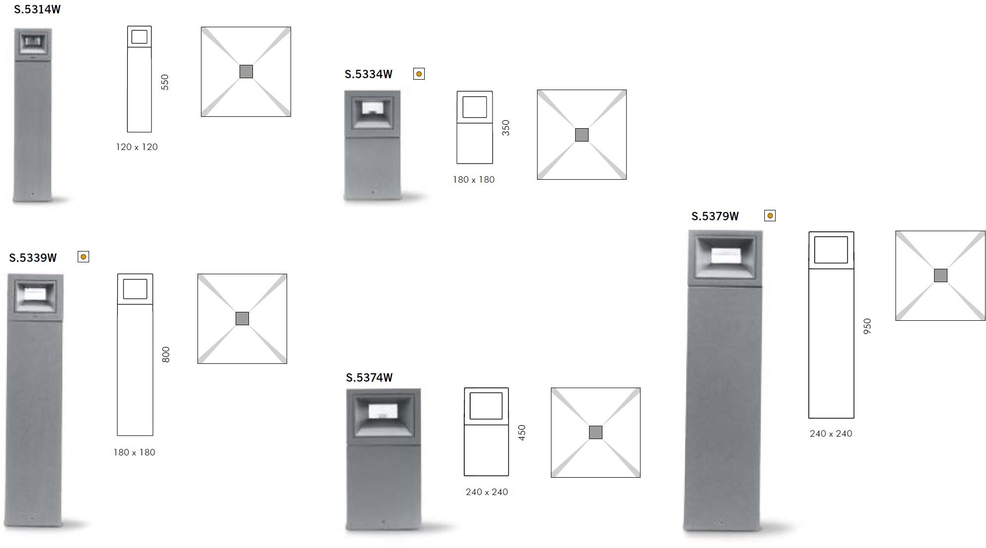 SIMES Светодиодный столбик из экструдированного алюминия для общественных мест sun-id-1409804 - Вид №5