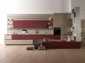 VALCUCINE Модульная кухня из ламината серого теплого воска Riciclantica
