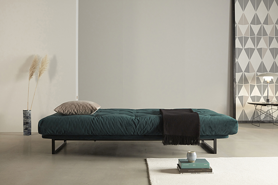 Диван Fraction с матрасом Spring Round, черными ножками и защитным чехлом, зеленый Innovation Living FRACTION540 - Вид №2