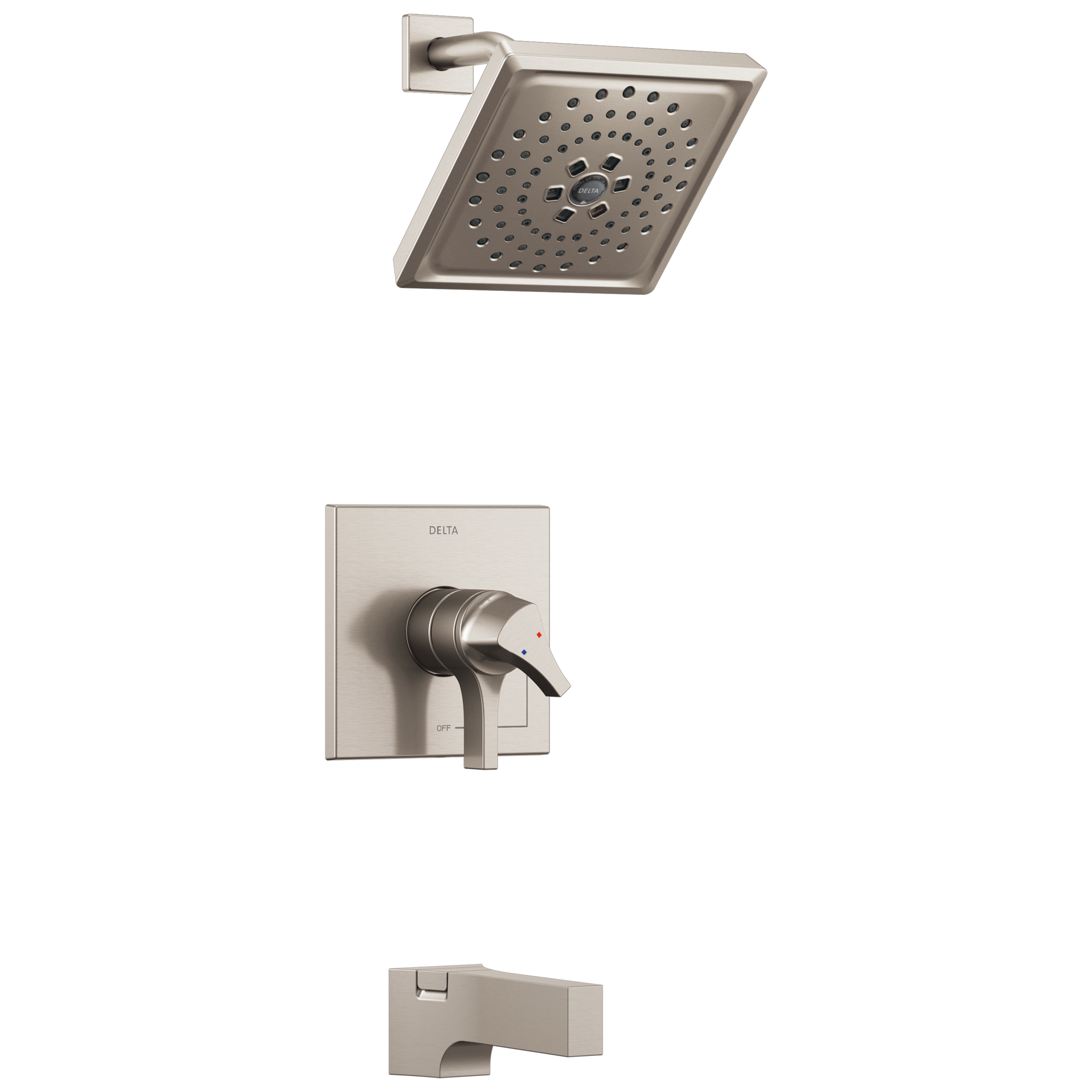 T17474-SS Monitor® 17 Series H2Okinetic® для ванны и душа Delta Faucet Zura Нержавеющая сталь 